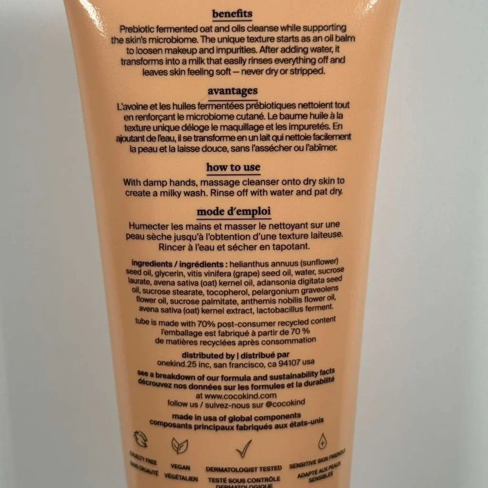Cocokind Oil to Milk Cleanser 2.9oz Hydrating Face Wash Vegan New - Picture 4 of 5